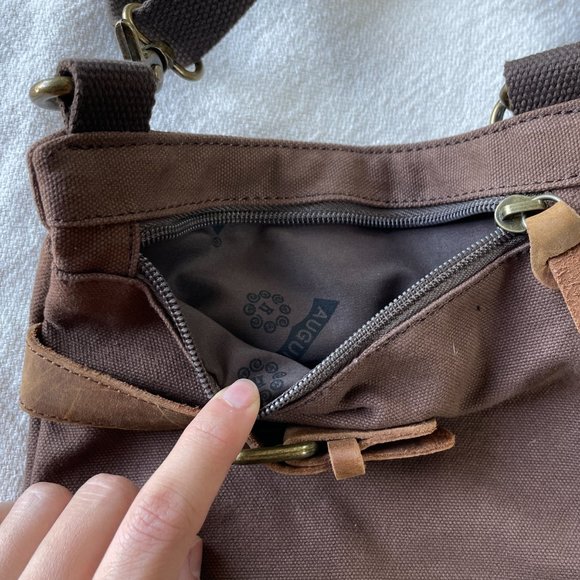 Augur Jans Canvas Crossbody Messenger Shoulder Bag - Picture 5 of 12